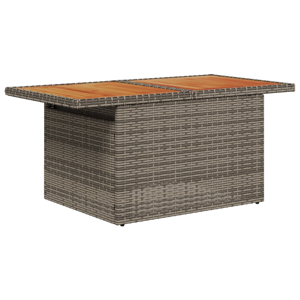 Set di Divani da Giardino di 8 Pezzi con Cuscini Grigio in Rattan Polietilene
