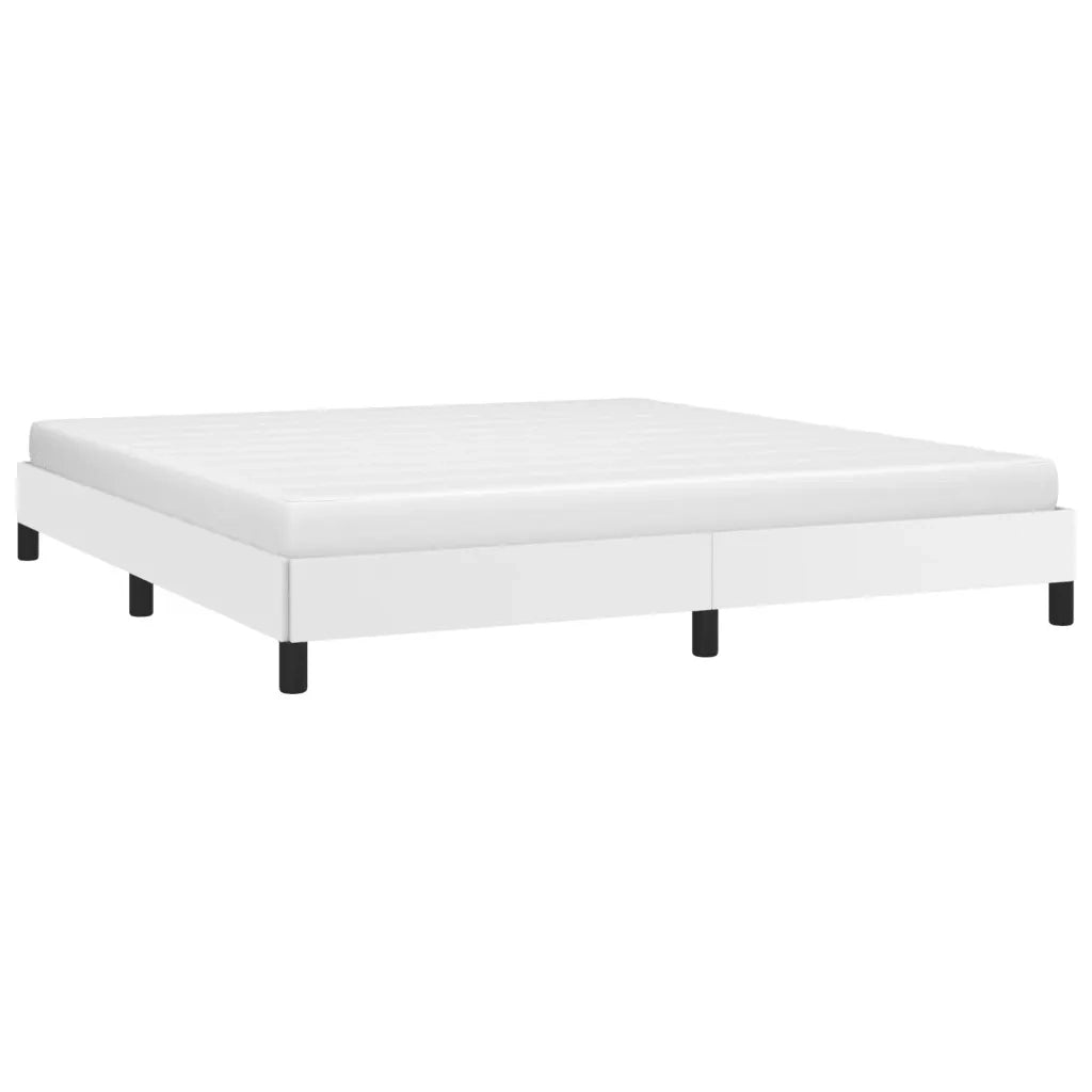 Letto matrimoniale | Letto per adulti | Giroletto Bianco 160x200 cm in Similpelle