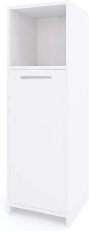 Mobiletto bagno Kiko, Bianco, 30 x 95 cm, combinabile con la serie Kiko per la conservazione in bagno