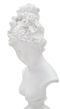 Scultura Statua Woman con Piedistallo 11x10,5x35,5 cm in Poliresina