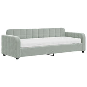Divano letto | Sof¨¤ letto | Letto singolo con Materasso Grigio Chiaro 80x200 cm in Velluto