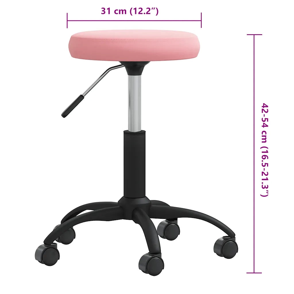 Sgabello da Massaggio in Velluto Rosa 3085743