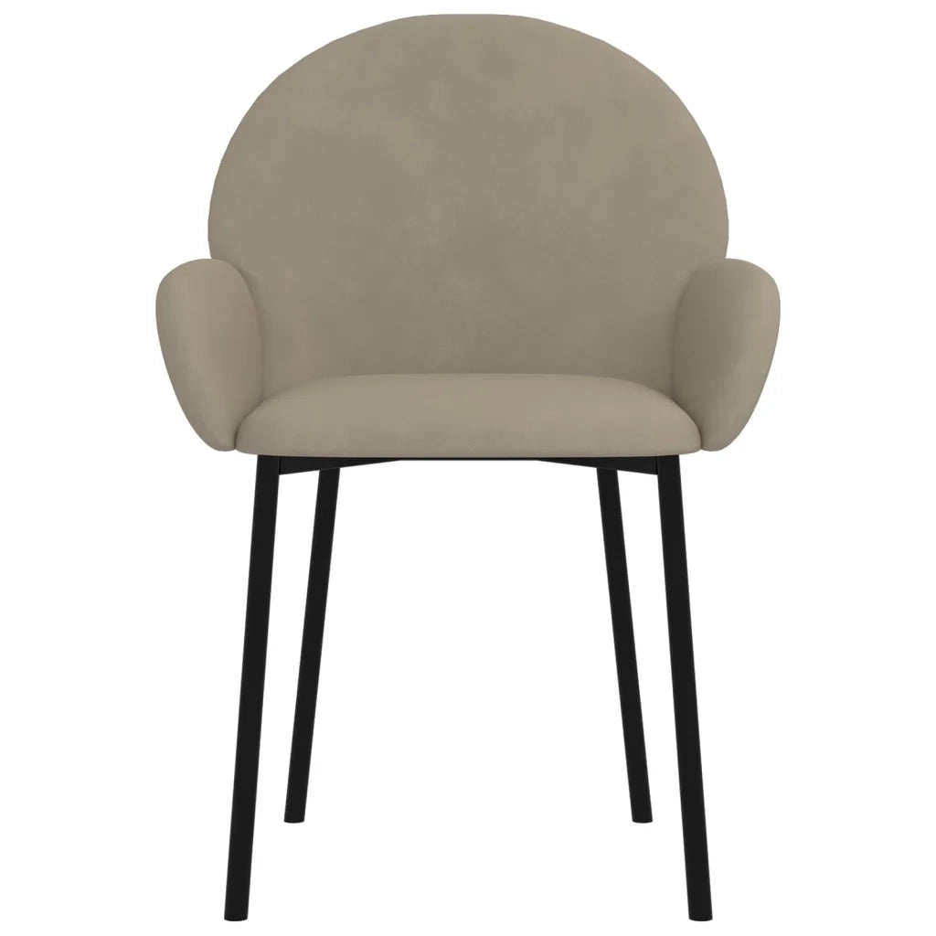 Sedie da Pranzo 2 pz Grigio Chiaro in Velluto cod mxl 29716