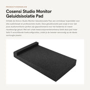 Pavimento Stabile per Monitor da Studio - Piastra di Isolamento Acustico - 30cm x 17cm x 4.0cm - Nero - Isolamento Acustico per un Suono Ottimale - Adatto per Monitor da Studio