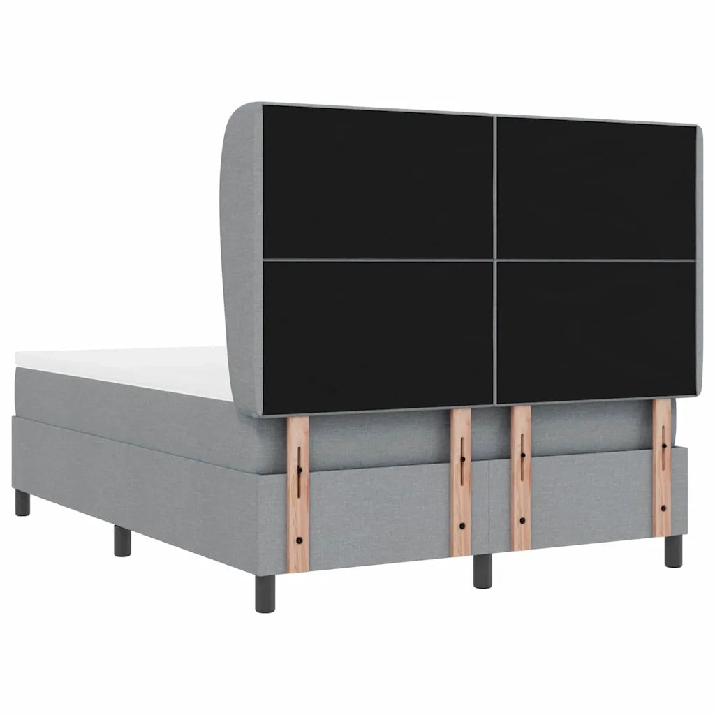 Letto a molle con materasso Grigio chiaro 140 x 200 cm Tessuto 3340564