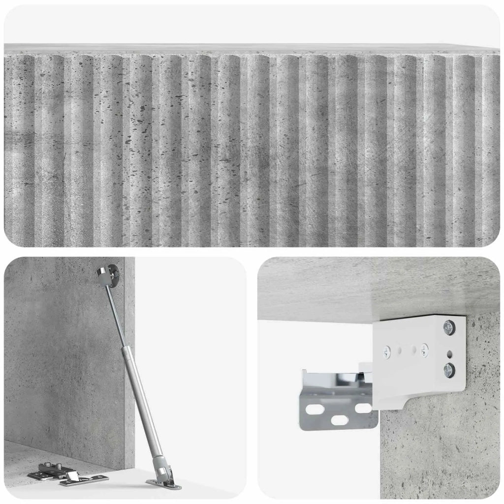 Mobile Porta TV da Muro Grigio Cemento 59,5 x 31 x 30 cm