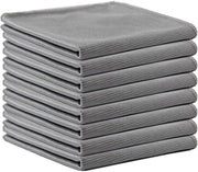 12 asciugamani di pulizia a microfibra - Pannelli di pulizia multifunzionali portatili - Superassorbenti - Per finestre, specchi, parabrezza, schermi, TV, tablet e posate - 30x30cm