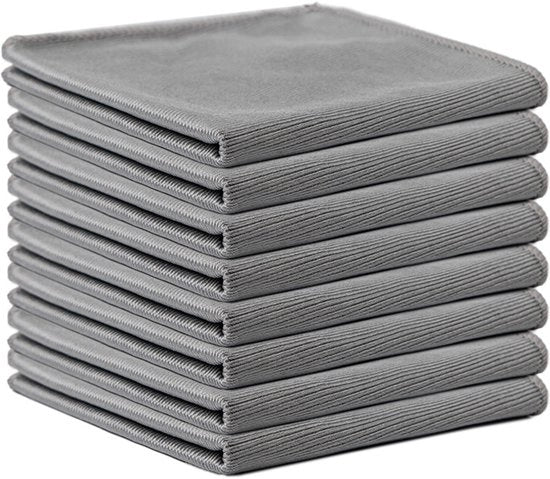 12 asciugamani di pulizia a microfibra - Pannelli di pulizia multifunzionali portatili - Superassorbenti - Per finestre, specchi, parabrezza, schermi, TV, tablet e posate - 30x30cm
