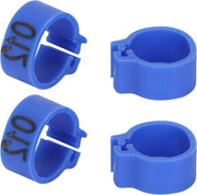 Raccoglitori per uccelli - Raccoglitori per colombi - Identificazione degli uccelli - Etichetta numerata - 100 pezzi - Blu