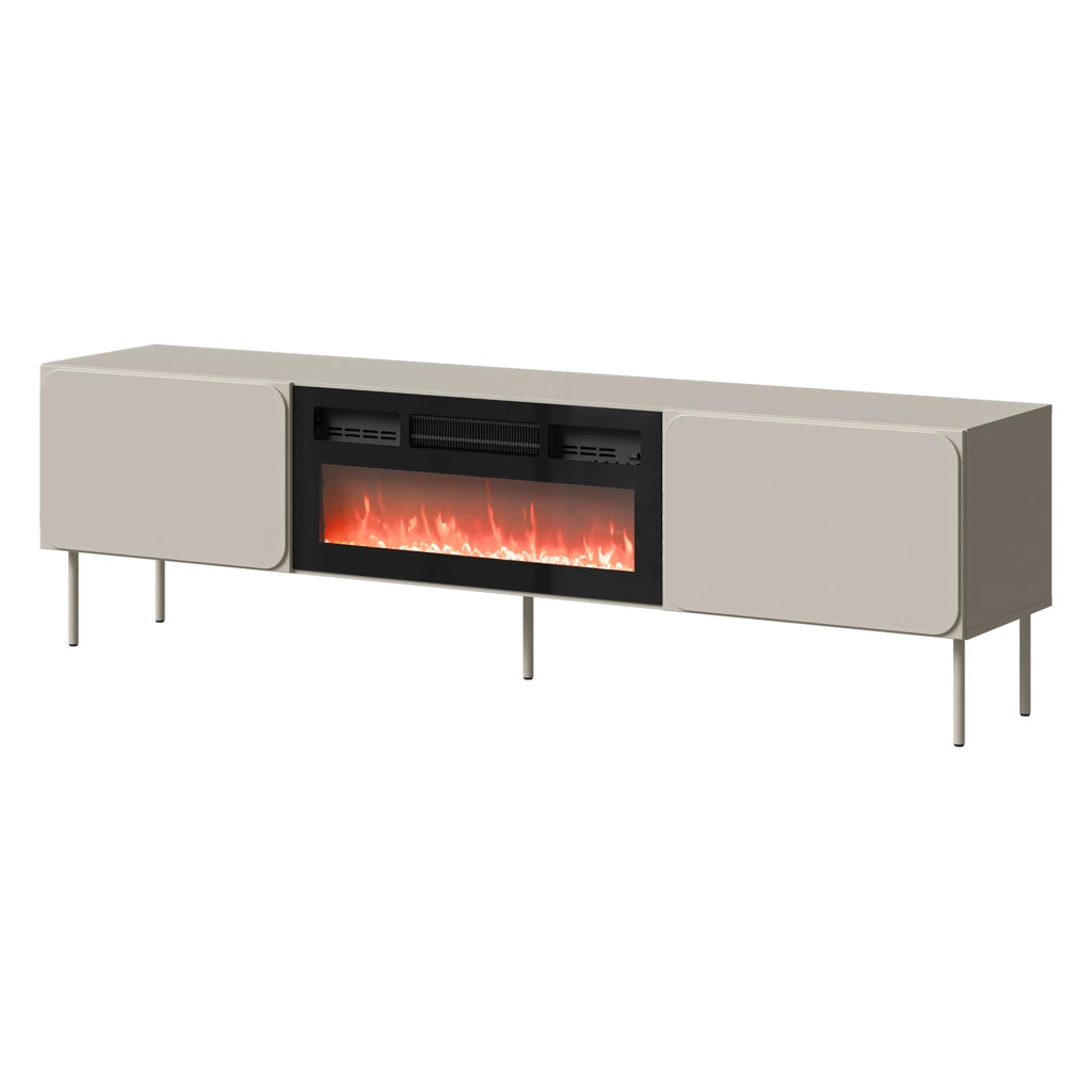 Vermezzo, Mobile Porta tv un Ripiano, 200x42x57h cm Beige