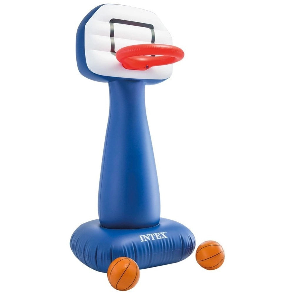 Trade Shop - Basket Gonfiabile Palla Canestro Per Bambini Con 2 Palloni Alto 208 Cm -