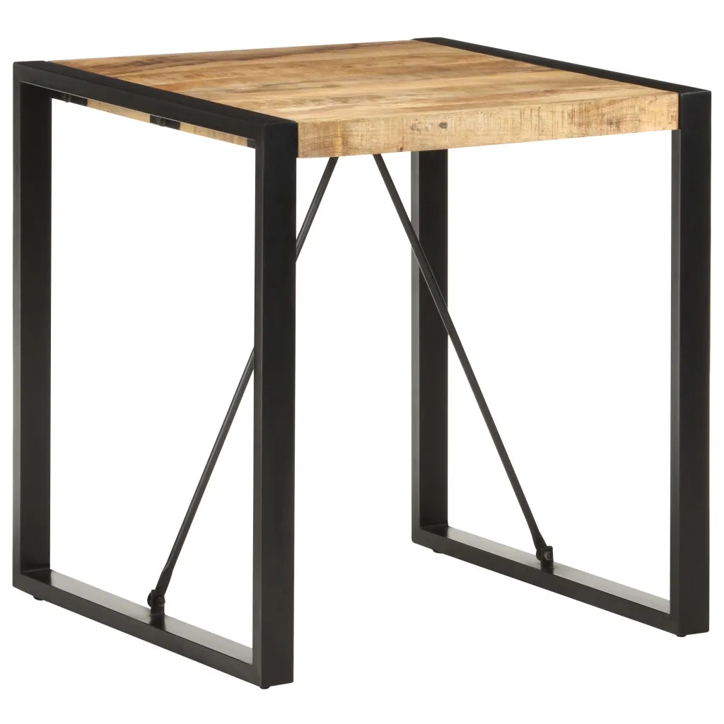 Tavolo da Pranzo 70x70x75 cm in Legno Massello di Mango Grezzo 321596