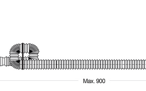 SIFONE PER LAVABO FREESTANDING RAK DUO- RAK- pezzi 1