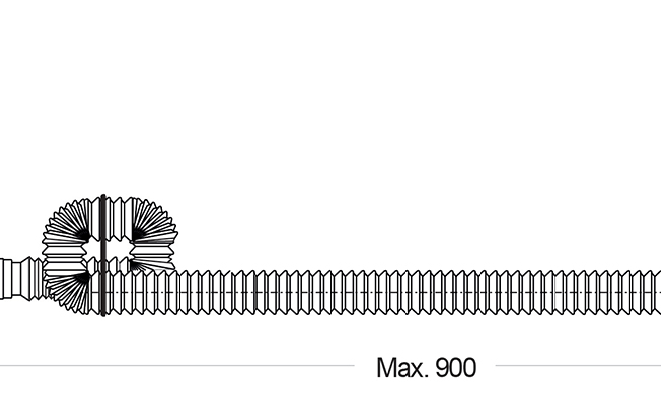 SIFONE PER LAVABO FREESTANDING RAK DUO- RAK- pezzi 1