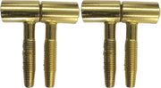 Cerniera Anuba maschio femmina per porte e finestre in legno 13 mm ottonato