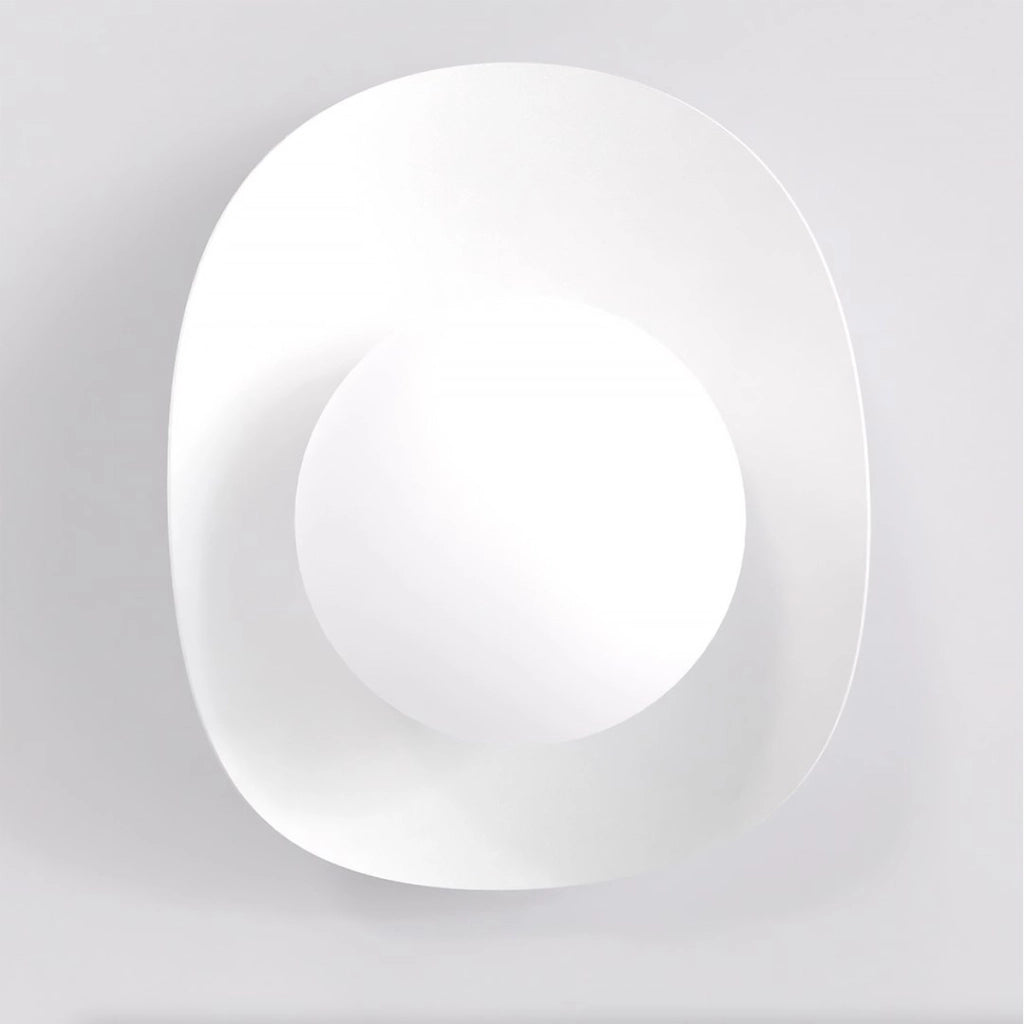 Lampada da parete Fiero in acciaio bianco opaco