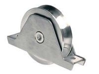 RUOTA CANCELLI GOLA SEMITONDA CON SUPPORTO ART.337- - ø mm.120 supporto mm.185 -  COMUNELLO