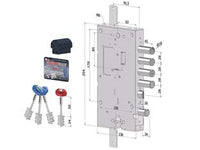 SERRATURA TRIPLICE APPLICARE PORTE BLINDATE D.M.+C.EUR.REV. INT.28 243- - (2431DCR0328S56) -  SECUREMME
