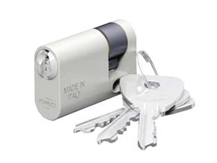 MEZZO CILINDRO OVALE IN ALLUMINIO 141- -mm.43 decentrato (33x10) (141.33.10) -  OMEC