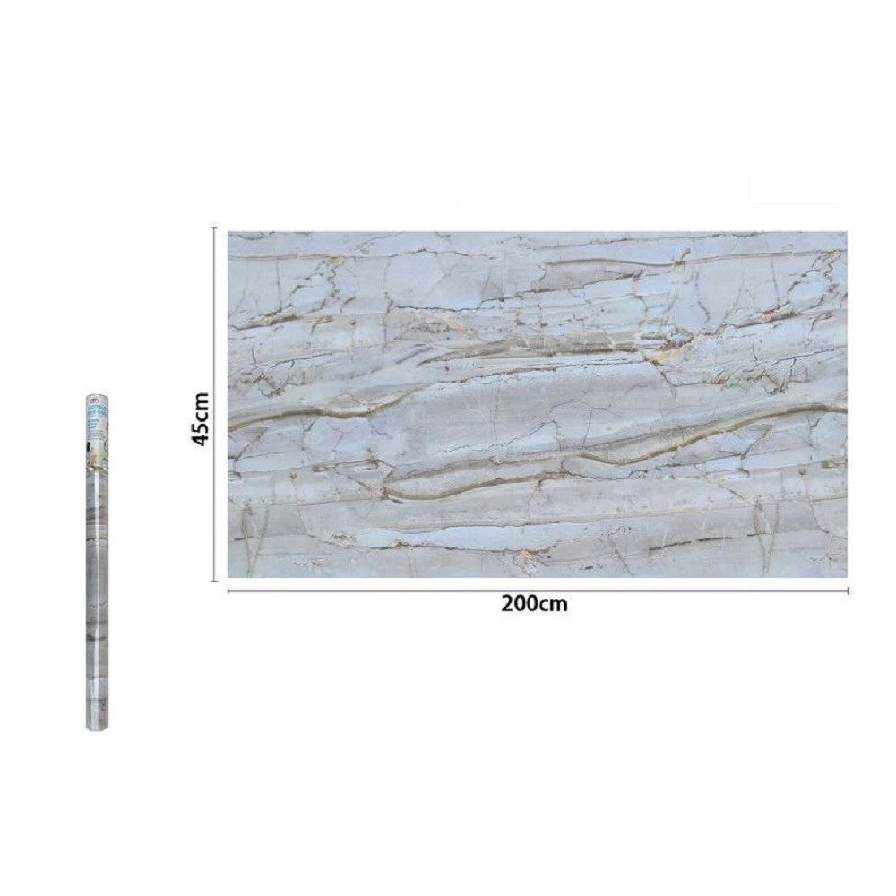 Trade Shop - Rotolo Pellicola Adesiva Per Parete Effetto Marmorizzato 45cm X 2mt Mobili 71253 -