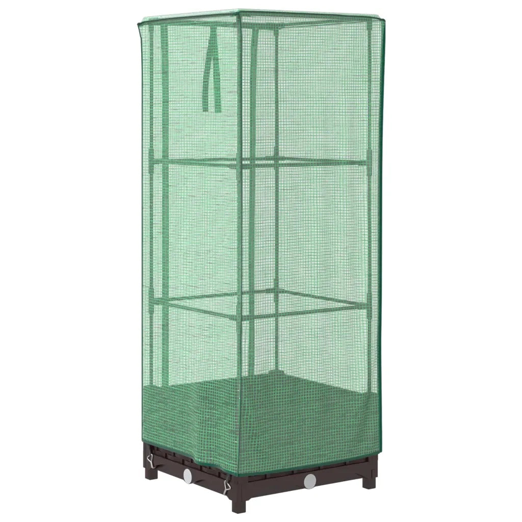 vidaXL Letto Rialzato con Copertura Serra Effetto Rattan 40x40x123 cm