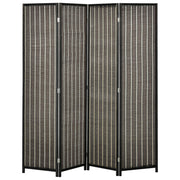 Paravento pieghevole a 4 pannelli, 180 x 180 cm, divisorio per ambienti in bamb¨´, schermo per la privacy pieghevole, divisorio per ambienti, parete