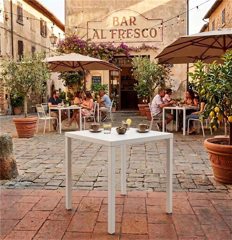 TAVOLO ANNA AUTOLIVELLANTE  E SMONTABILE 70X70 CM COLORE  BIANCO