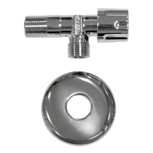 RUBINETTO AD ANGOLO IN OTTONE CROMATO PER CASSETTA WC - MASCHIO  3/8