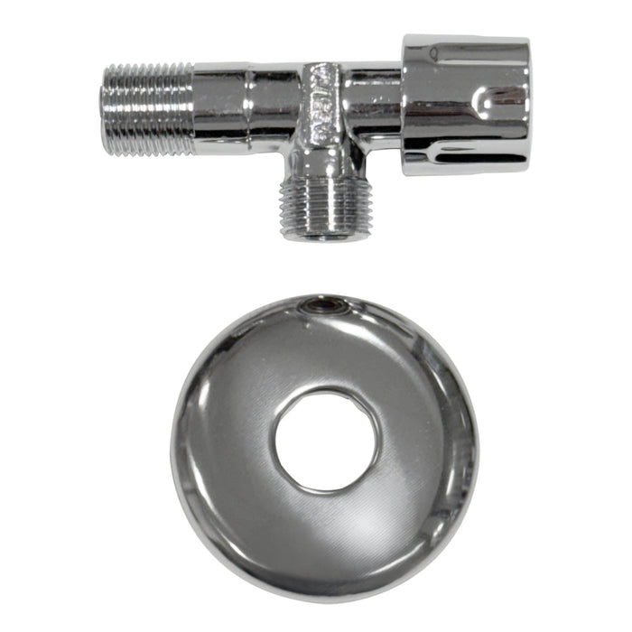 RUBINETTO AD ANGOLO IN OTTONE CROMATO PER CASSETTA WC - MASCHIO  3/8
