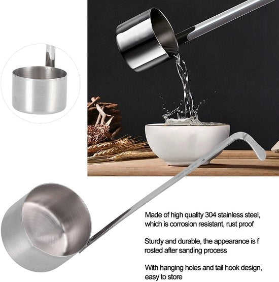 Cucchiaino da Vino in Acciaio Inossidabile - Misura del Vino - Antiossidante - Bottiglia da Servire - Supporto da Appendere - Design Sostenibile - Cucchiaino da Misura