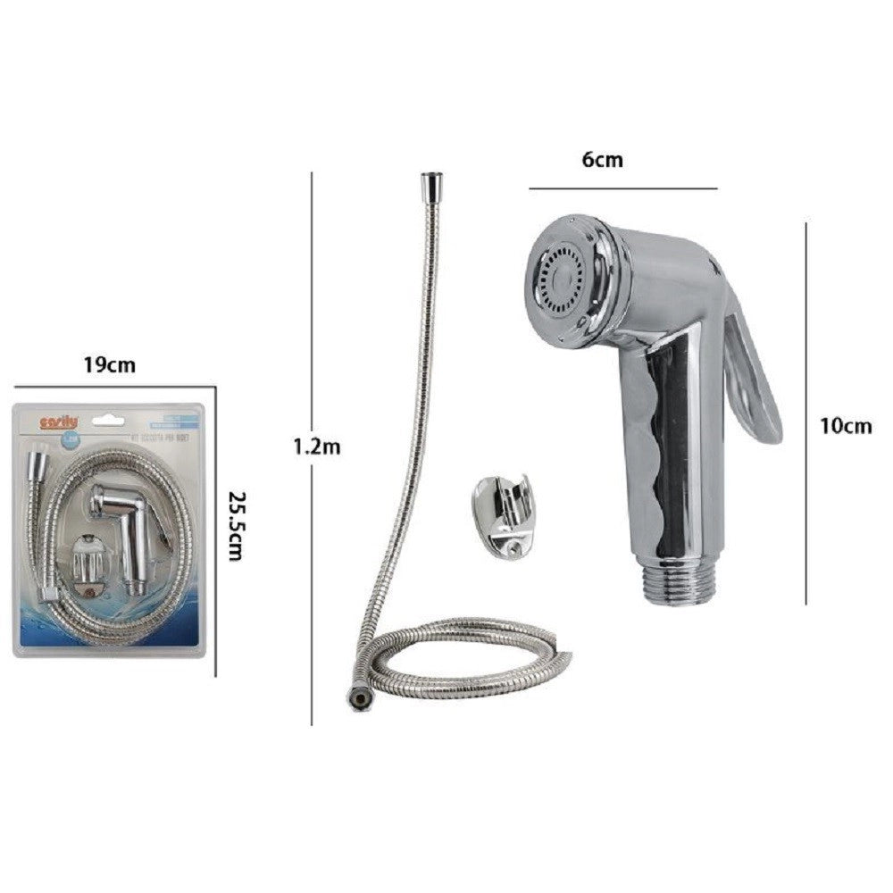 Trade Shop - Kit Doccetta Doccino Bidet Bidè Intimo Anziani Disabili Laccio 1.2m Staffa 69312 -