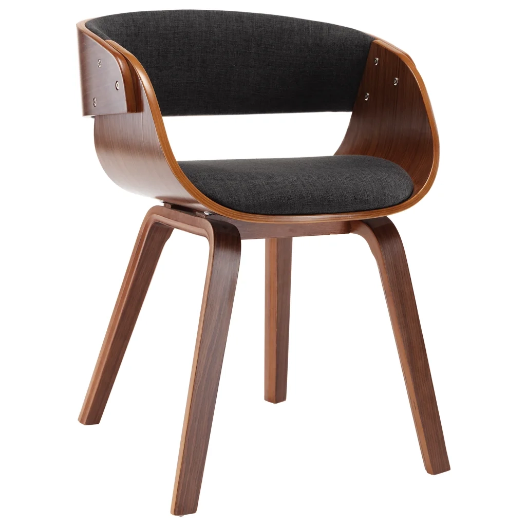 Sedia da Pranzo Grigia in Legno Piegato e Tessuto cod mxl 23427