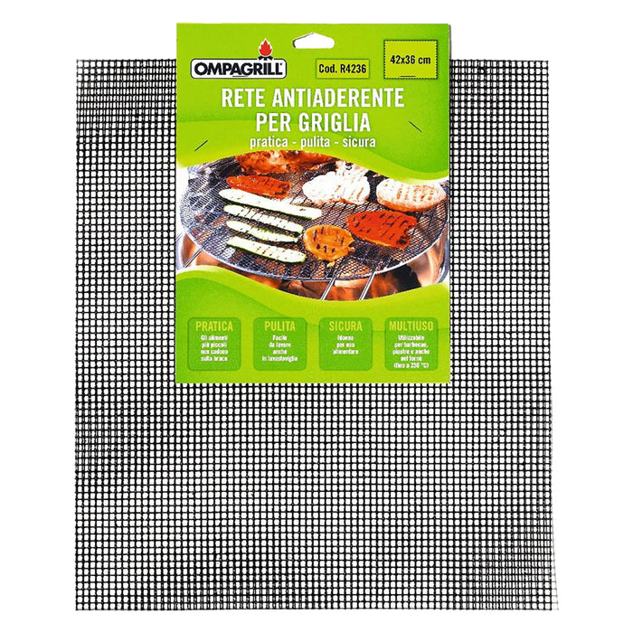 RETE ANTIADERENTE PER GRIGLIARE cm 42x36  - OMPAGRILL