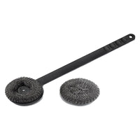 SPAZZOLA PER GRIGLIE CON SPUGNA ACCIAIO cm. 45  - OMPAGRILL