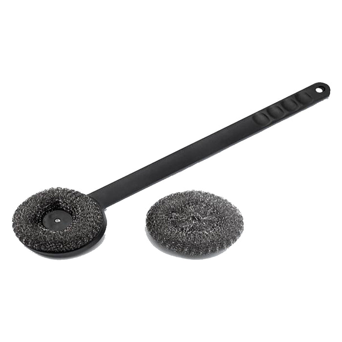 SPAZZOLA PER GRIGLIE CON SPUGNA ACCIAIO cm. 45  - OMPAGRILL