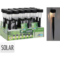 LAMPADA A ENERGIA SOLARE cm 18 x h.55 - corpo nero- 24 pezzi  - Senza Marca