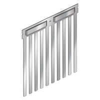 BARRIERA ANTIVOLATILI CORTA PER PANNELLI SOLARI 'BF140' altezza lamelle 200 mm- 5 pezzi  - Senza Marca