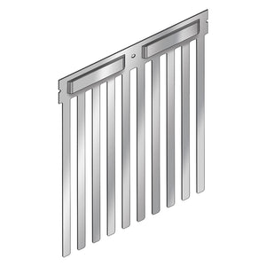 BARRIERA ANTIVOLATILI CORTA PER PANNELLI SOLARI 'BF140' altezza lamelle 200 mm- 5 pezzi  - Senza Marca