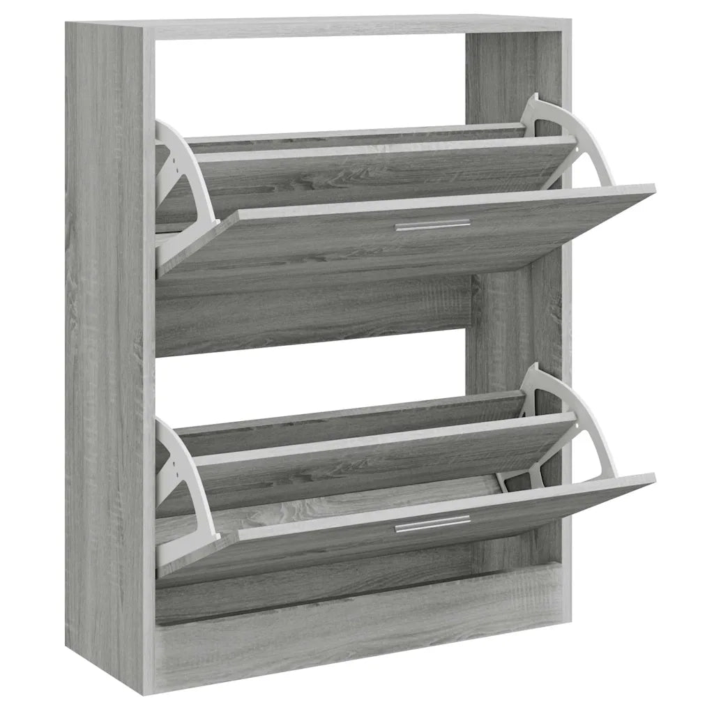 Scarpiera | Mobile per scarpe Grigio Sonoma 63x24x81 cm in Legno Multistrato