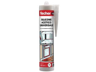 SILICONE SAM M ACETICO ANTIMUFFA- - ml.280 bianco - 25 pezzi FISCHER