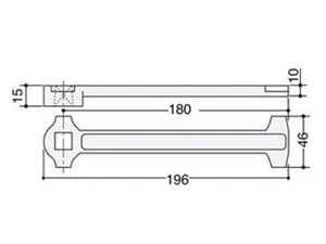 BRACCIO INFERIORE DRITTO PER CHIUDIPORTA A PAVIMENTO- - AC2 (MA0002S0) - 1 pezzi ASSA ABLOY