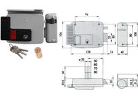 ELETTROSERRATURA PER CANCELLI CON TETTO E PULS. INT. VERNIC. 11731 N7- - mm.80 SX (11731802N7) - 1 pezzi CISA