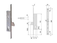 SERRATURA INFILARE PER MONTANTI SOLO CATENACCIO 46210- - mm.30 (46210300) - 1 pezzi CISA