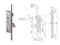SERRATURA INFILARE PER MONTANTI CON CATENACCIO E SCROCCO 46215- - mm.25 (46215250) - 1 pezzi CISA