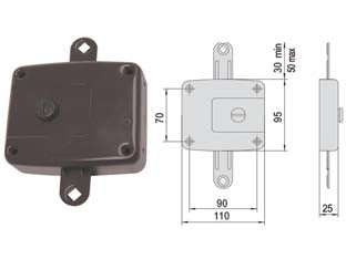 DEVIATORE VERTICALE CON BOTTONE INTERNO 57192- - (57192000) - 1 pezzi CISA