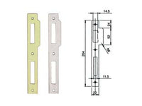 CONTROPIASTRA PIANA PER SERRATURE LEGNO SERIE 200N-221N- - in acciaio cromato (032013) - 10 pezzi ISEO
