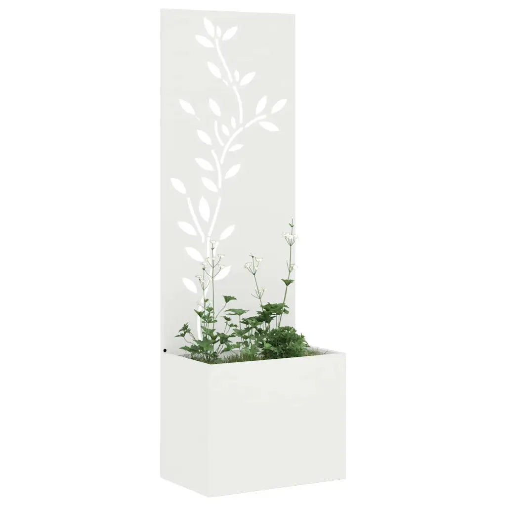 Schermo per privacy in giardino Floreale Bianco 50 x 150 cm 876477
