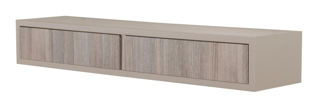 Mensola da Parete con 2 Cassetti 88,2x13,4x20 cm in Fibra di Legno Domino Marrone e Rovere Moka
