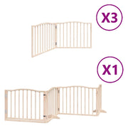 Cancello per Cani Porta Pieghevole 10 Pannelli 800 cm in Pioppo CFW9242753