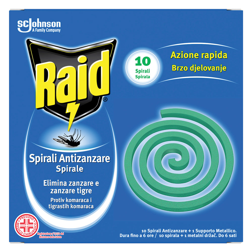 SPIRALI INSETTICIDE cf. 10 pz- 24 confezione  - RAID